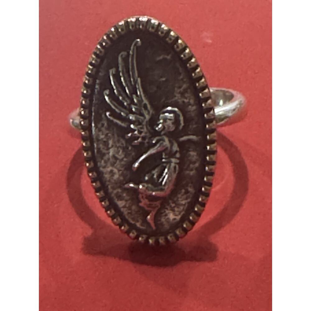 James Avery Retired Bronze & Sterling Silver Seraphina Angel Ring Size 10